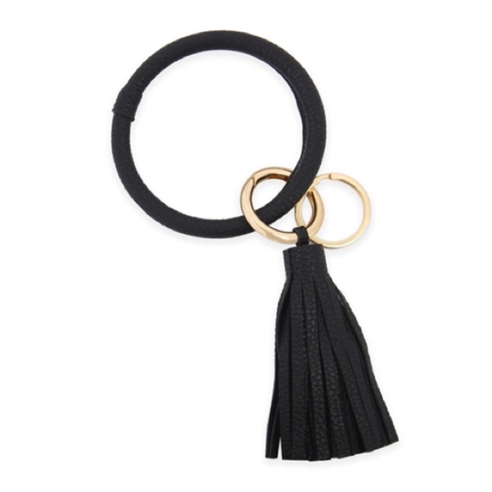 Black Tassel Key Ring Bracelet